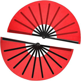 33CM Stock Chinese Tai Chi Yoga Kung Fu Fan Hand Fan Folding Plastic Ribs Dance Performance for Dancing and Party