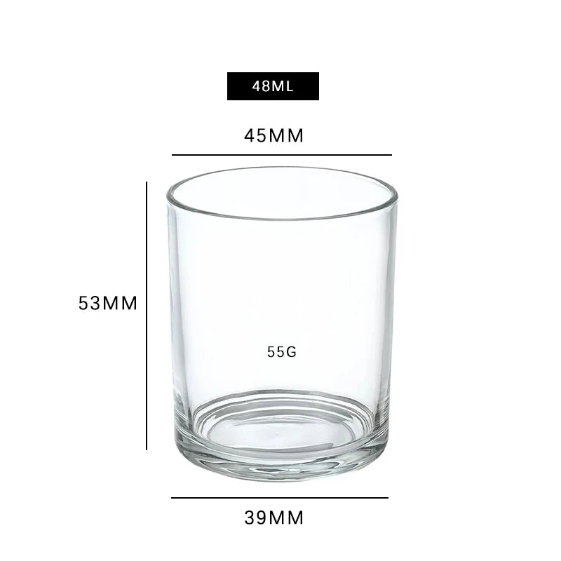 Empty Glass Candle Jars 48ml/82ml/95ml Plastic Cap Scented Candle Holders for Party and Home Decoration