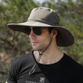 Wholesale Big Brim Men Outdoor Travel Leisure Fisherman Hat Version Mountaineering Fishing Summer Cycling Beach Polyester/Cotton