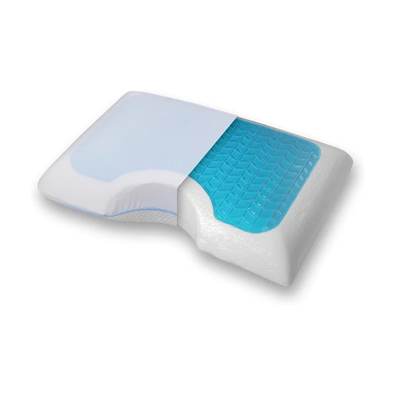 Side Sleeper Pillow Cervical Cooling Gel Memory Foam Shoulder Bed Pillows Orthopedic Supports Posture Neck