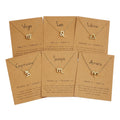 Wholesale Women zinc alloy Jewelry Zodiac Design Gold-plated Pendant Necklace for Kids Woman Men Gifts