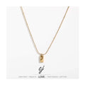 Carline Women's Stainless Steel Minimalist Pendant Necklace Gold Plated Fashion Design Trendy Simple Style for Engagement
