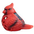 Solar Powered Red Cardinal Bird in Cage Resin Light Garden Stake with LED Glow Outdoor Christmas Decor for Yard Pathway
