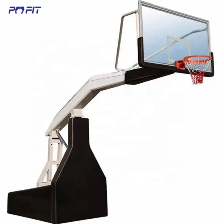 FIBA Standard Height Adjustable Indoor Outdoor Hydraulic Portable Basketball Hoop Stand