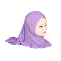New Fashion  Kids Scarf Cap With Chiffon  Muslim Malaysia Inner Hijab Cap for Muslim Kids