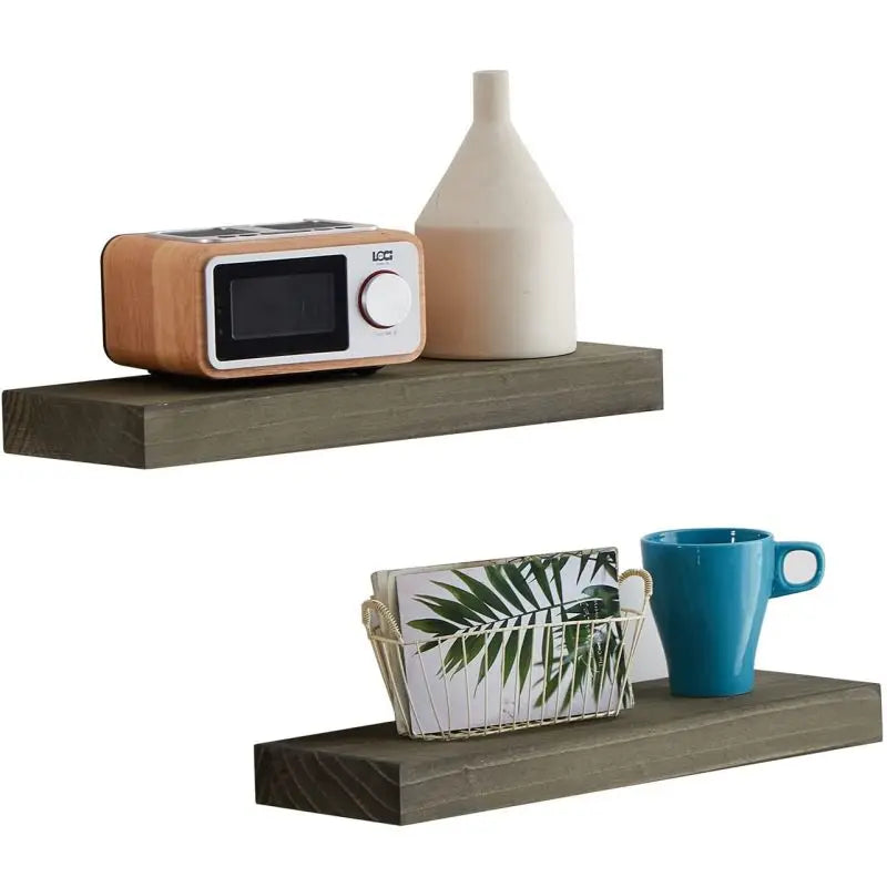 Rustic Farmhouse  Floating Wood Shelf - Floating Wall Shelves Hardware and Fasteners