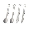 GSD Outdoor Titanium Camping Cutlery Set Folding Reusable Titanium Cookware Set Combo Utensils Set for Outdoor or Kitchen Use