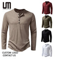 Liu Ming Autumn New Fashion Trending Men Casual Long Sleeve Tee Shirt Vintage Cotton Blouse T Shirts