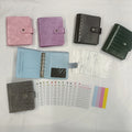 Custom Loose Leaf 6 Rings Cash Envelopes Zipper Minimalist crocodile A7 Budget Binder Wallets for Men Credit Cardholder Wallet