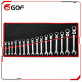 16pcs Carbon Steel Industrial Grade 30lb-in Max Torque Scratch Head Ratchet Wrench Set Combination End Wrench Kit Box Packing