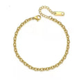 Simple Style Stainless Steel PVD 18K Gold Plated Jewelry Wholesale Custom Hand Chain Bracelet for Women