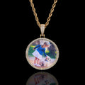 Hip Hop Shiny Diamond Custom Photo Pendant Personalized Customization Gold Silver Photo Pendant Iced Out Jewelry