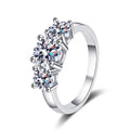 Moissanite Wedding Band for Women Eternity Bands 925 Sterling Silver Ring Anniversary Band White Gold Plated