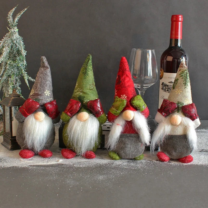 Cross-border Eye Cover Doll Christmas Faceless Gnome Party Decorations Rudolph Midget Standing Dwarf
