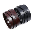 Vintage Genuine Leather Bracelet for Men - Creative and Minimalist Punk Style Leather Wristband