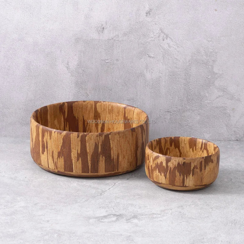 Woodsun Professional Supplier Ensaladera Bamboo Salad Mixing Bowls 2024