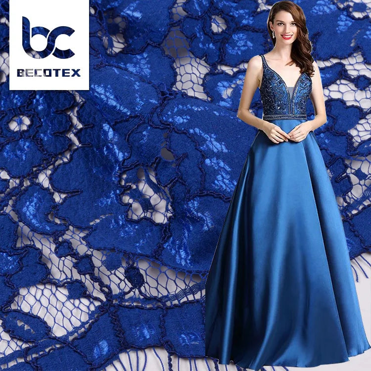 Luxury Eyelash Tulle Chantilly Lace Fabric French Dress Lace Fabric Wholesale