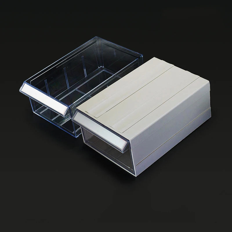 LEADLOONG F9-325*207*125MM Plastic Multi-functional Grey Parts Drawers Desktop Stackable Modular Small Parts Hardware Drawers