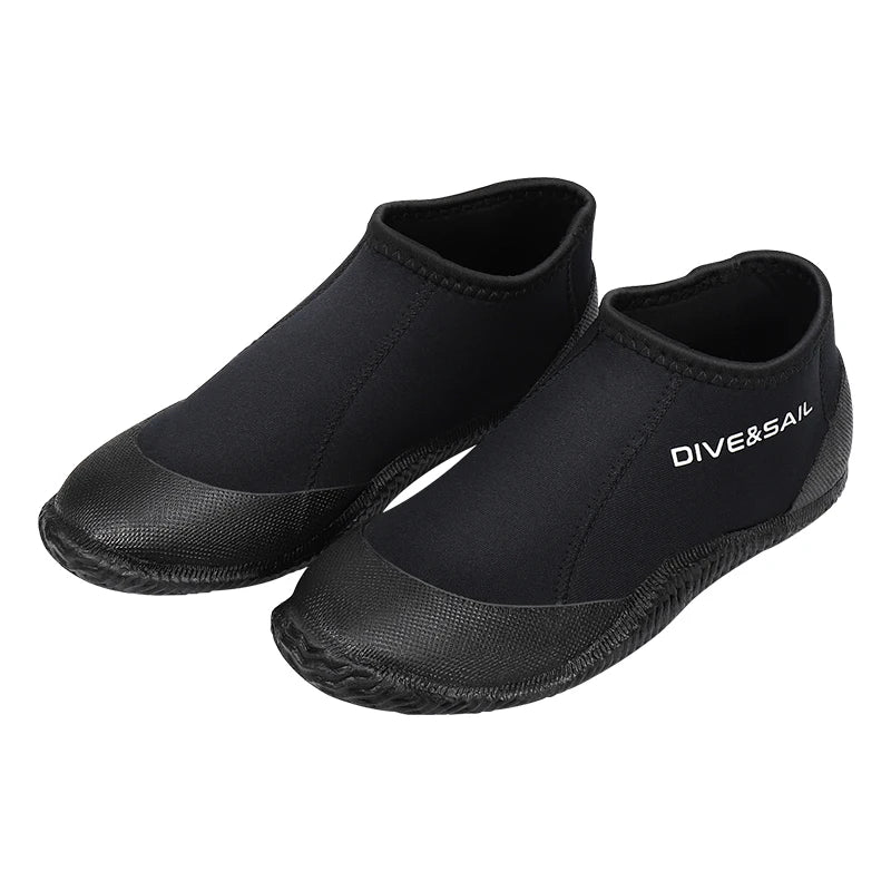 DIVE&SAIL 3mm Soft Neoprene Non-Slip Waterproof Thermal Durable Eco-Friendly Low Cut Water Shoes for Men Women