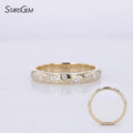 Small Size DEF VVS VS Round EX Cut Lab Diamond Starsgem Wedding Engagement Band 14K Gold HPHT CVD Lab Diamond Jewelry Ring