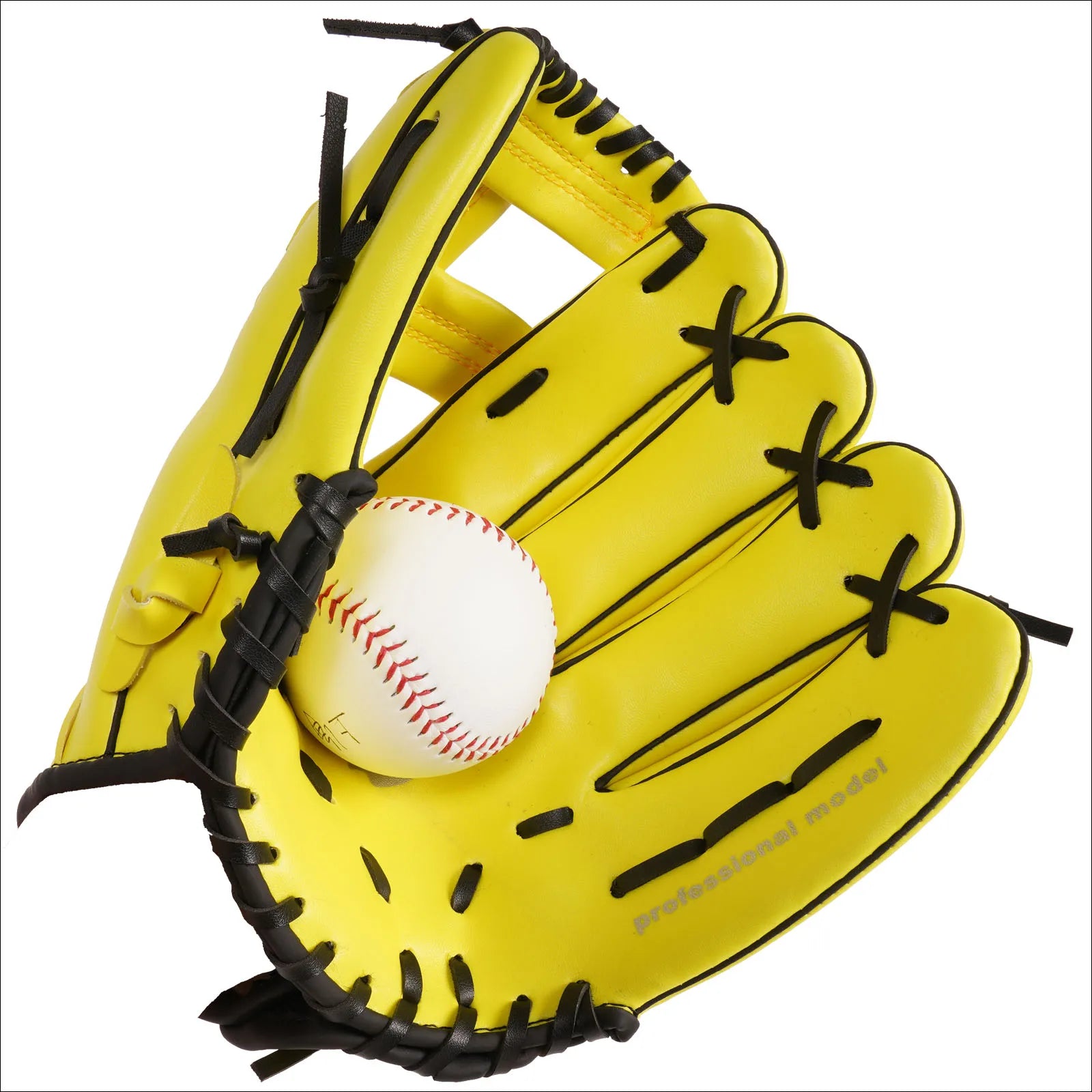 2022 Professional Custom Outdoor Baseball Mitts Wholesale Kids Gloves in Hot Pink and Yellow Made From Leather Material