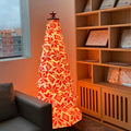 Custom OEM Christmas Tree Large Ornaments Decorative Lights Table Folding PVC Lamp Lantern Built-in Lithium Battery Recyclable