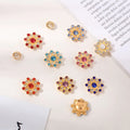 New 14mm Snow Crystal Round Flower Disc Crystal Three-layer Rhinestone Flower