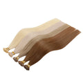 XUCHANG HAIR Stock 18" 20" 22" Single Donor Cuticle Aligned Micro Keratin Remy Flat Bond Silky Hair Extensions Human Hair