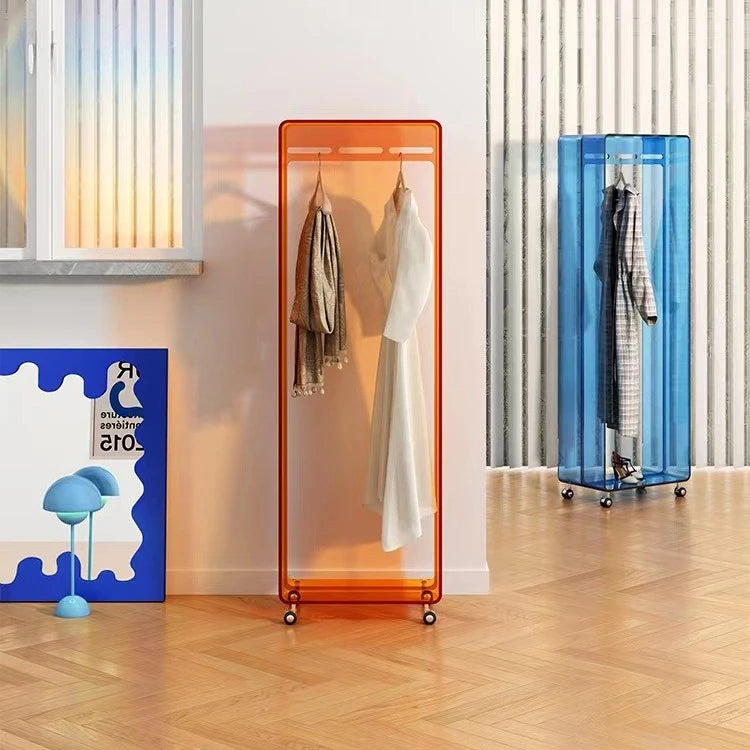 Modern Creative Multicolor Acrylic Wardrobe Hanger Simple Plastic Foldable Open Bedroom Furniture for Home Hotel Use Apartment