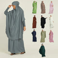 Baju Muslim Modest Jilbab Khimar Hijab Dresses Stylish White Eid Dress Abaya Supplier Nida