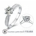 Abiding Jewelry Hot Sale Diamond Engagement 925 Sterling Silver Wholesale Wedding Ring Colour Genuine Moissanite Rings