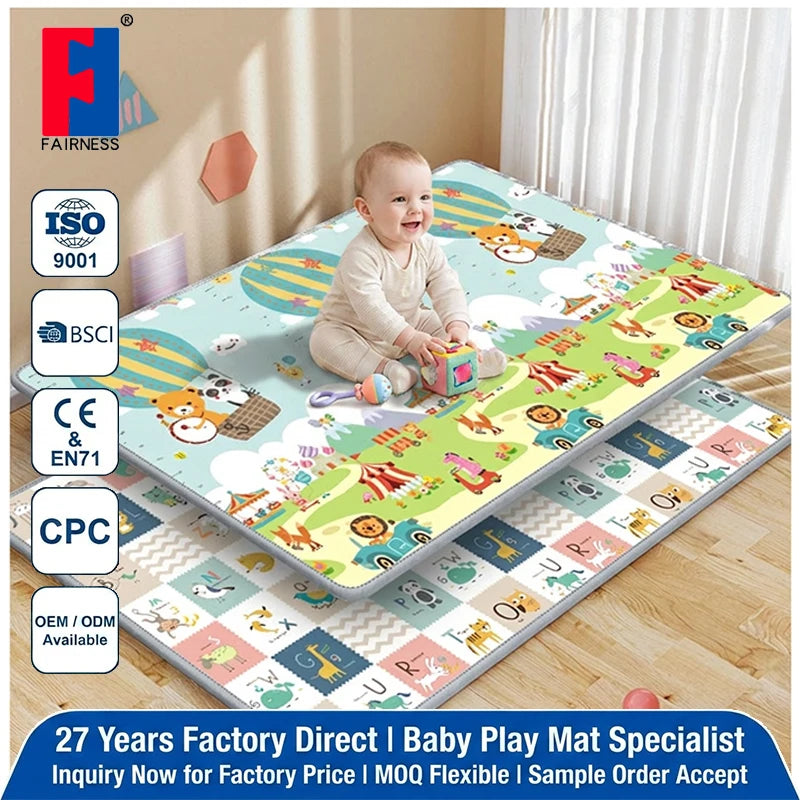 Fairness Cost-Effective Non-Slip Non-Toxic Double-Sided Baby Play Activity Crawling XPE Waterproof Crawling Baby Play Mat