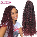 New Goddess Locs Crochet Hair in Red River Faux Locs Synthetic Hair with Curly Ends in Middle High Temperature Fiber Material