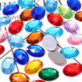 Oval Flat Chamfer Diamond Imitation Table Acrylic DIY Jewelry Accessories for Wedding Dress Rhinestones Product