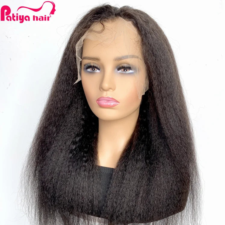 Size 4*4 5*5 13x4 13*6 HD Lace Frontal Wig Raw Malaysian Human Hair Transparent Kinky Straight Human Hair 13x6 HD Lace Front Wig
