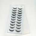 Best Silk Natural 10 Pairs 3D Natural False Eyelashes Makeup Faux Mink Synthetic Hair Cosmetics Eyelash Extensions Eyelashes