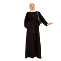 2023 New Winter Solid Plain Closed Abaya Maxi Long Gown Design for Women Traditional Islamic Clothing Accessory