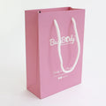 Matte Finish Pink Coated Paper Shopping Bag Custom Logo Printed Cardboard Paper Bags