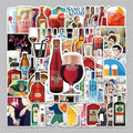 50PCS Hot Sales Hot Cheap Creative Personality Fun Stickers Liquor Scooter Suitcase Camera Desk Decorative Stickers