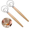 13.5 Inch Danish Dutch Style Bread Dough Whisk Stainless Steel Home Kitchen Tool