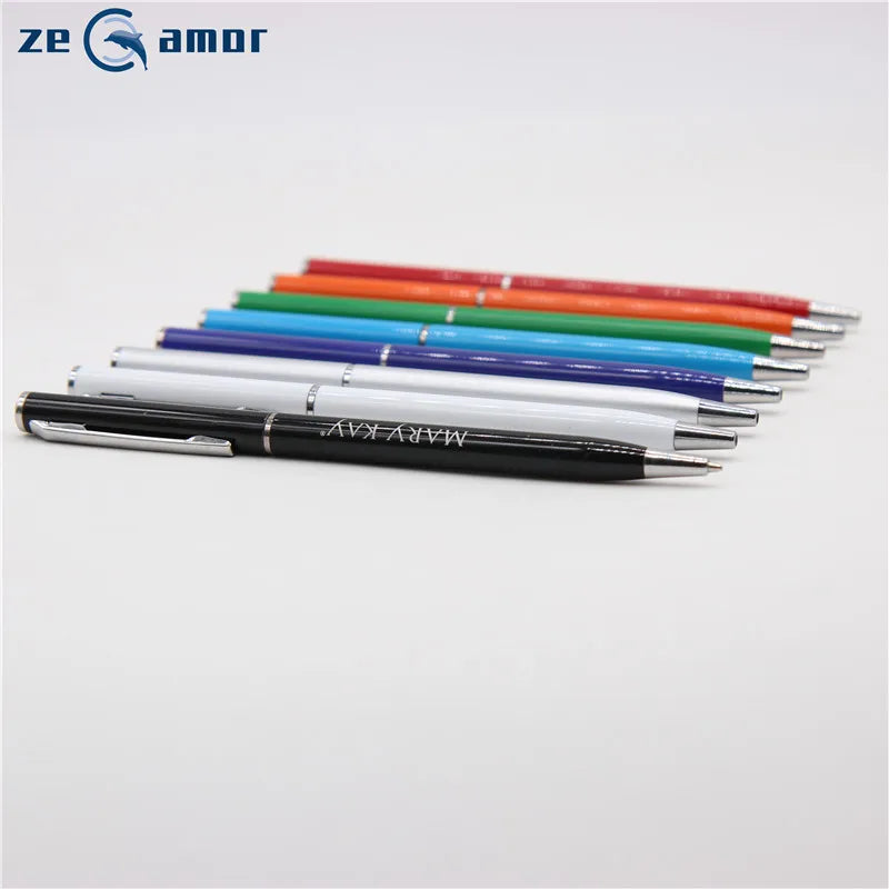 Best Selling Lapicero Classic Slim Metal Pen Matte Finish Twist Colorful Silver Black 0.7mm logo Engraved Ball Point Pens