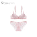 Women's New Design Young Girl Seamless Wireless Everyday Style Underwear Bra and Panties Set