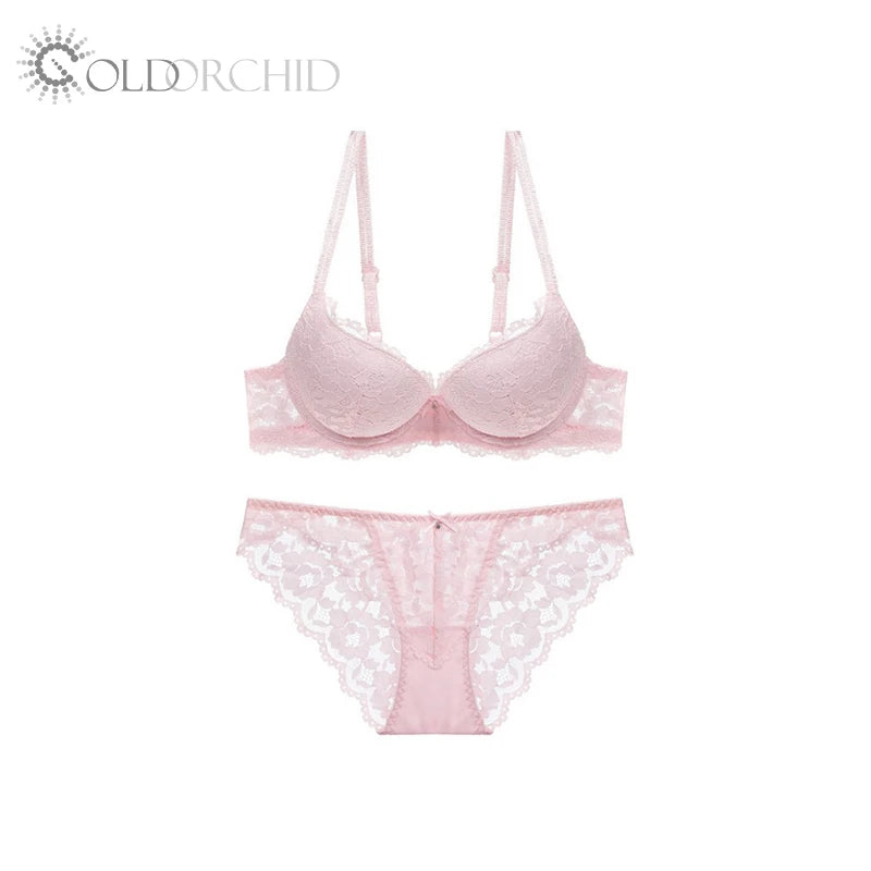 Women's New Design Young Girl Seamless Wireless Everyday Style Underwear Bra and Panties Set