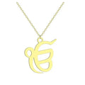 Stainless Steel Ik Onkar Necklace Sikh Punjabi Sikhism One God Symbol EK Onkar Gold Necklace for Women