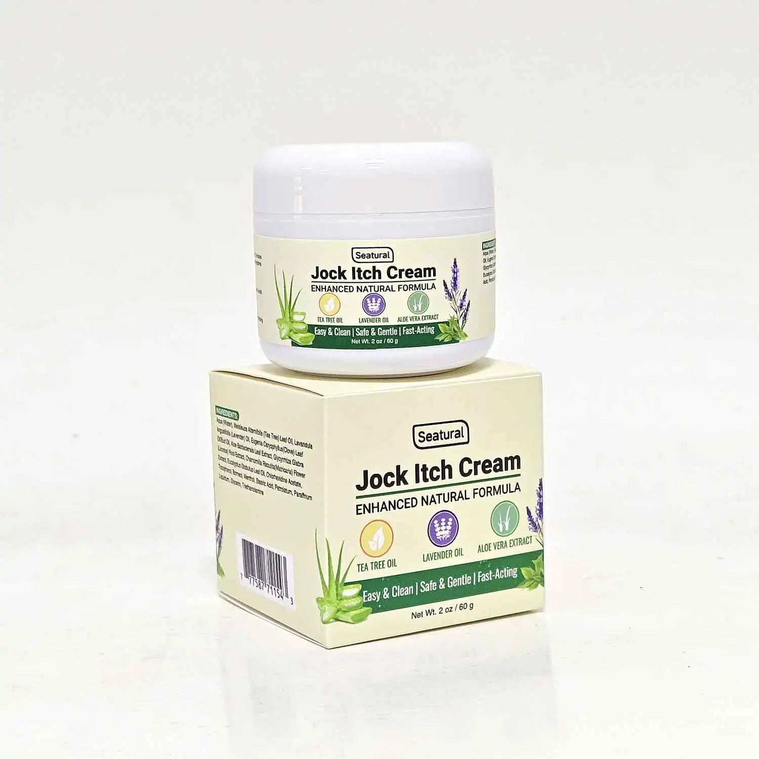 Jock Itch Cream Natural Antifungal Cream Extra With Tea Tree Oil Aloe Vera Lavender and Chamomile