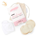 3.15" Soft Round Hemp Cotton Facial Cleansing Pads Organic Cotton Mesh Bag Makeup Remove Reusable Pad Hemp