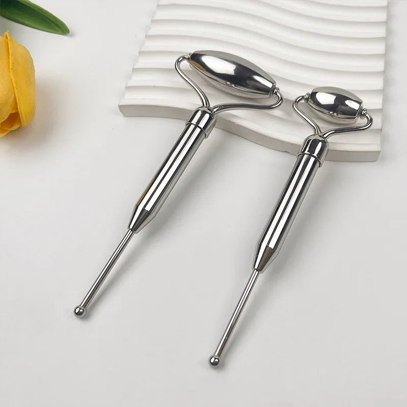 Stainless Steel Double Ended Face Roller Massager Improves Skin Tone Ideal Holiday Present Teens Adults