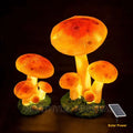 Small-Model Mushroom Fiberglass Resin LED Sculpture IP65 Waterproof Decorative Solar Lights Outdoor Garden Use Single Color