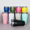 Personalized 16oz Double Wall Tumbler Insulated Vacuum Stainless Steel Coffee Stackable Cup 16oz Tumbler with Lids and Straw