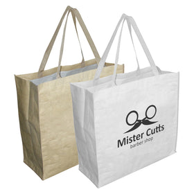In Stock Paper Bag Extra Large with Gusset With White PP Woven Laminated Inside Custom Logo Water Resistant Kraft Paper PPB005